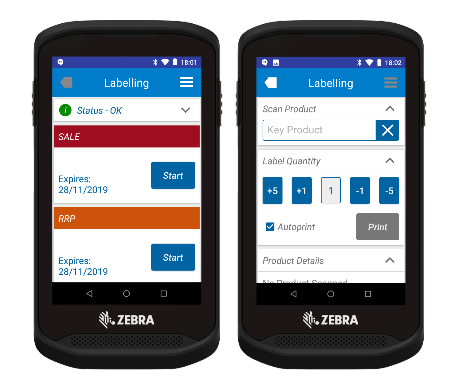 Mobile Labelling Application: Retail application as used in Wynsors ...