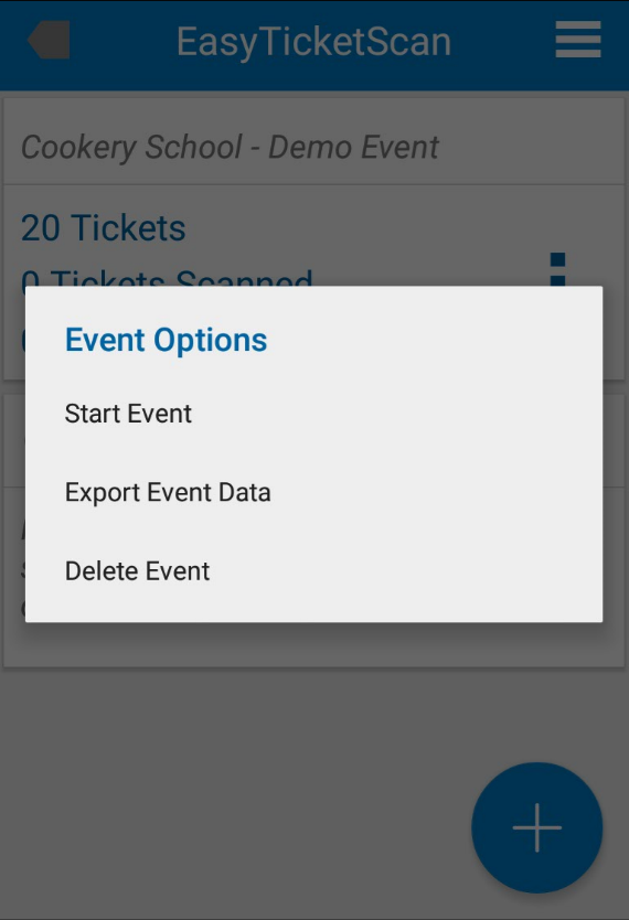 Event Menu