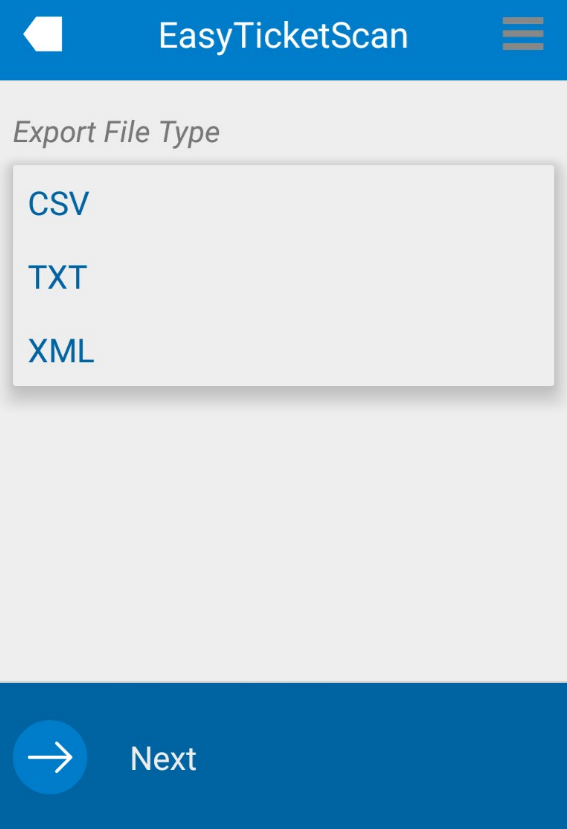Export Type