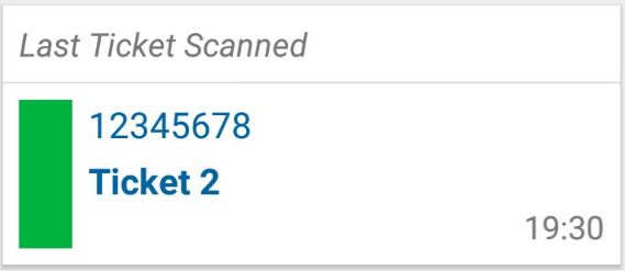 Last Ticket Scanned